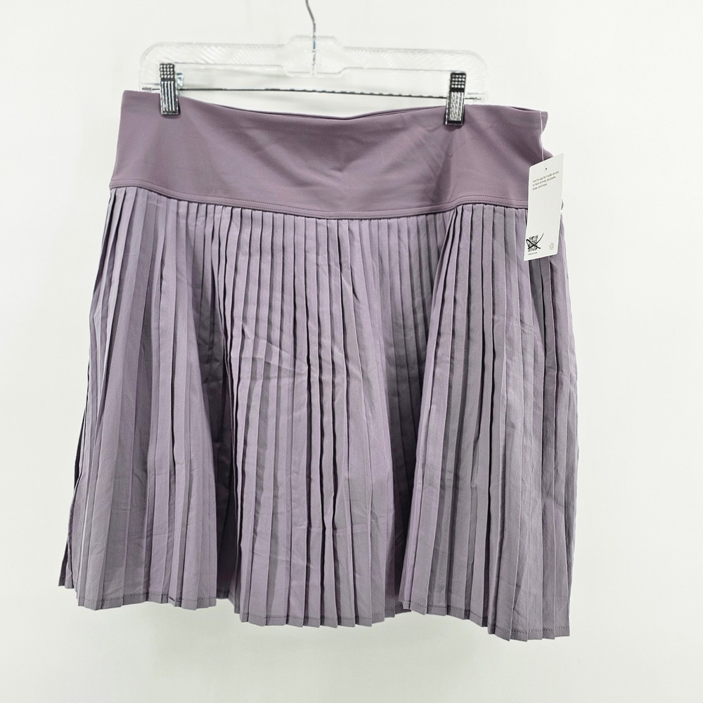 Quince Court Sport Pleated Tennis Skirt Women XL Moonlit Grey NWT